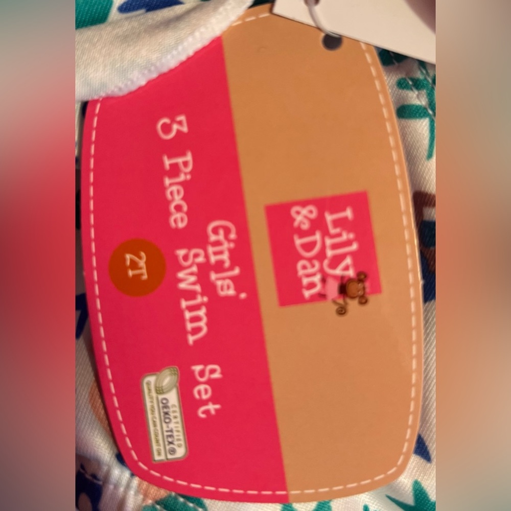 Toddler Girls 3 Piece Bathing Suit - Picture 3 of 6